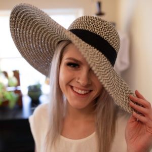 Black Ribbon Sun Hat